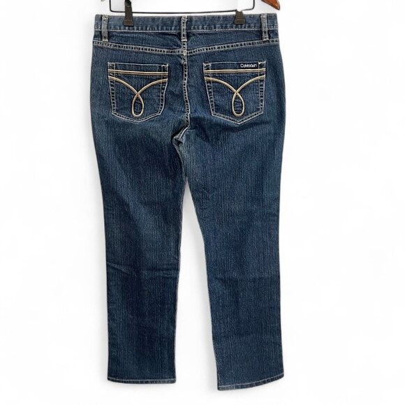 Calvin Klein Jeans Womens 6 Blue Skinny Straigth Denim Stretch Cotton Blend - Picture 2 of 14